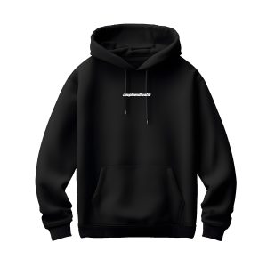 Ultra heavy mikina čierna Couple & Hustle nápis minimalistic malý v strede