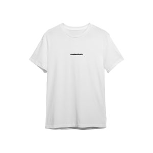 Tričko biele Couple & Hustle nápis minimalistic malý v strede