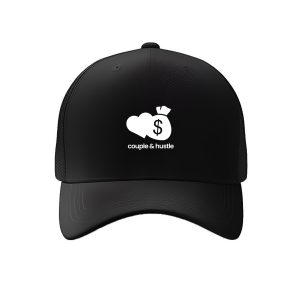 Šiltovka čierna Couple & Hustle icon a nápis