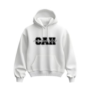 Ultra heavy mikina biela s logom CAH basic a nápisom cez stred