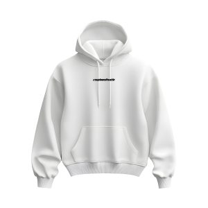 Ultra heavy mikina biela Couple & Hustle nápis minimalistic malý v strede