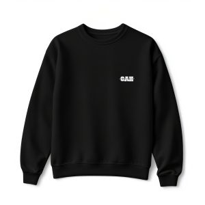 Ultra heavy crewneck mikina čierna s logom CAH basic a nápisom cez stred miniature