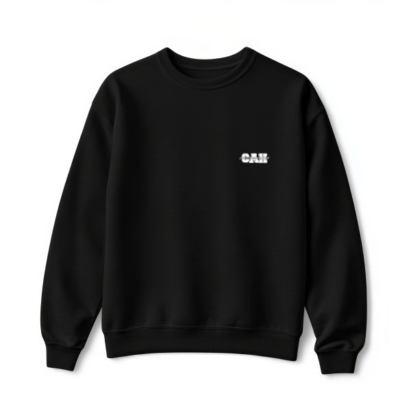 Ultra heavy crewneck mikina čierna s logom CAH basic a nápisom cez stred miniature