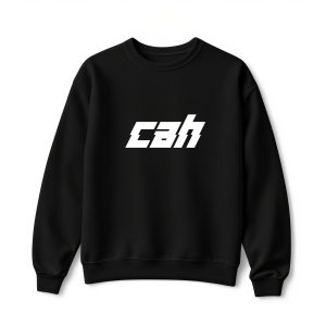Ultra heavy crewneck mikina čierna s logom CAH minimalistic