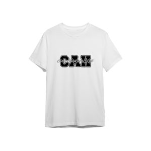 Tričko biele s logom CAH basic a nápisom cez stred