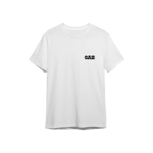 Tričko biele s logom CAH basic a nápisom cez stred miniature