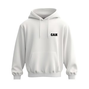 Mikina s kapucou biela s logom CAH basic miniature