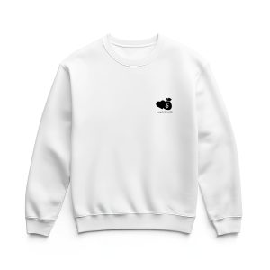 Ultra heavy crewneck mikina biela Couple & Hustle icon a nápis miniature
